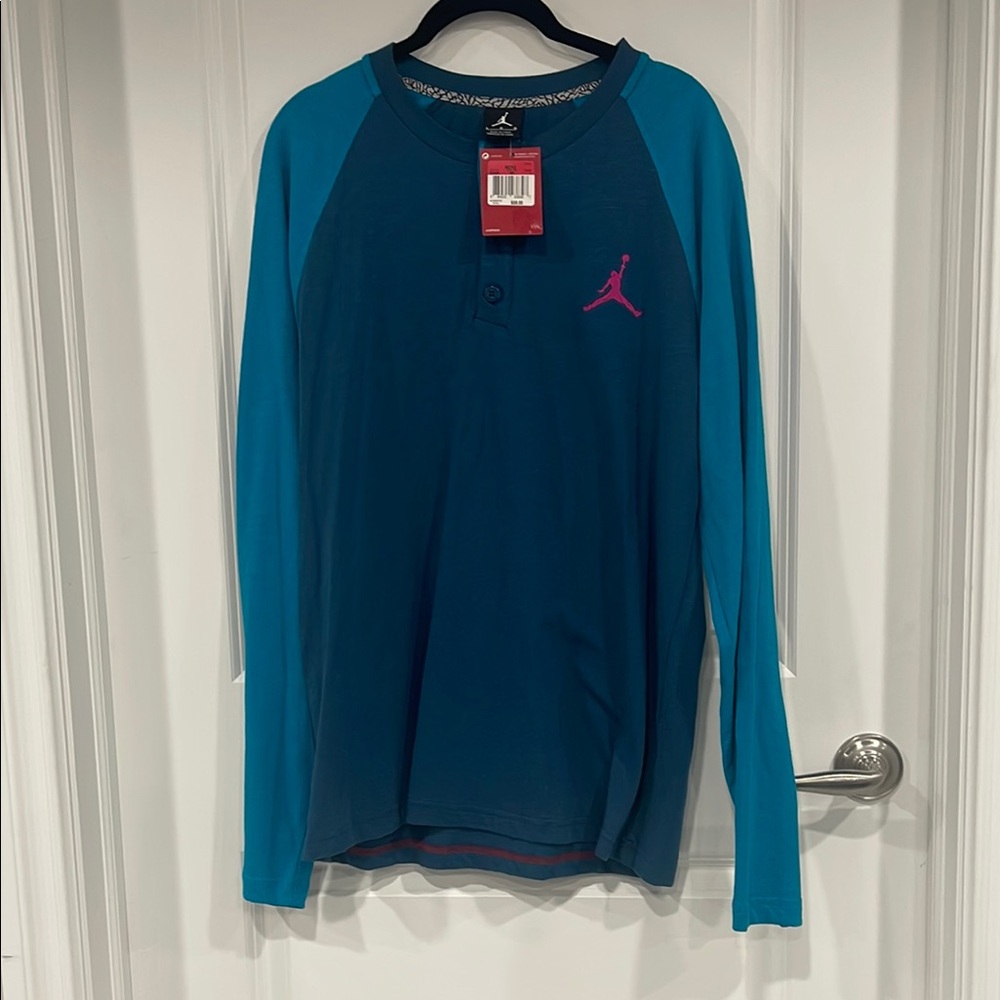 Jordan Long Sleeve Tee - Blue and Pink
